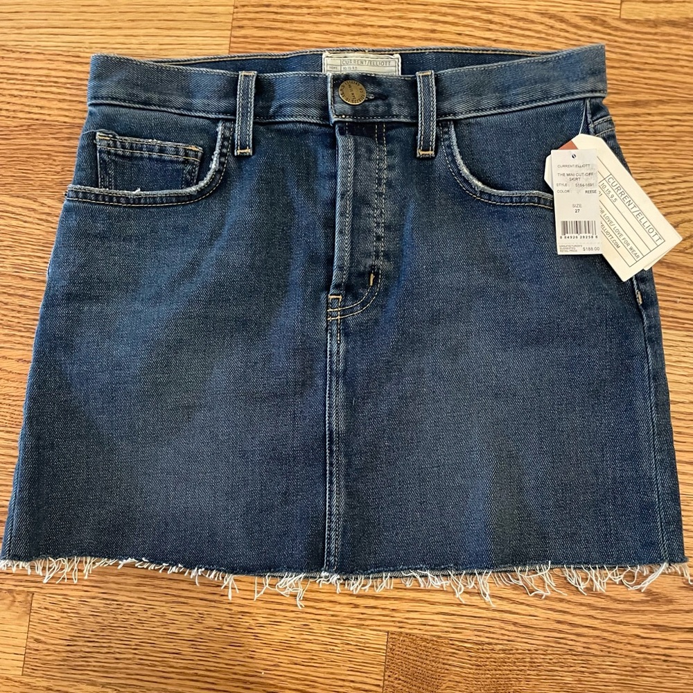 NWT Current Elliot The Mini Cut-Off Skirt sz 27